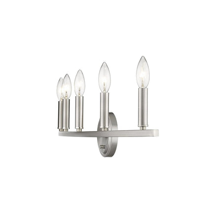 7" Silver Metal Vanity Flush Mounted Sconce HomeRoots