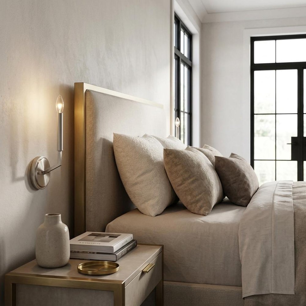 Minimalist Silver Wall Sconce HomeRoots