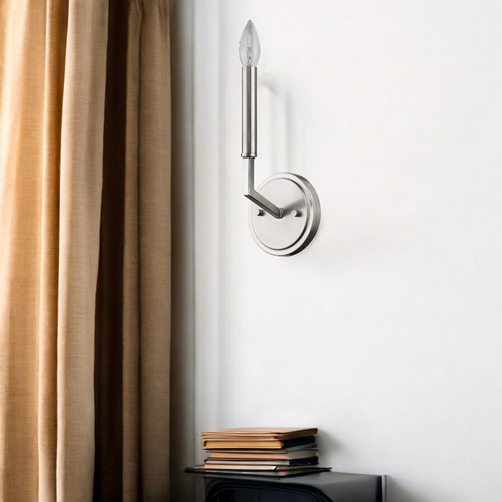 Minimalist Silver Wall Sconce HomeRoots