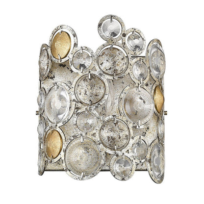 Vitozzi 1-Light Antique Silver Leaf Sconce HomeRoots