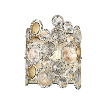Vitozzi 1-Light Antique Silver Leaf Sconce HomeRoots
