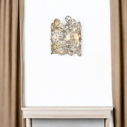 Vitozzi 1-Light Antique Silver Leaf Sconce HomeRoots