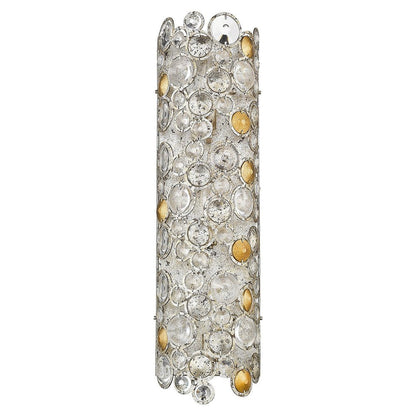 Vitozzi 3-Light Antique Silver Leaf Sconce HomeRoots