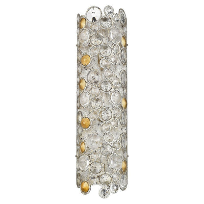 Vitozzi 3-Light Antique Silver Leaf Sconce HomeRoots