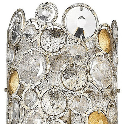 Vitozzi 3-Light Antique Silver Leaf Sconce HomeRoots
