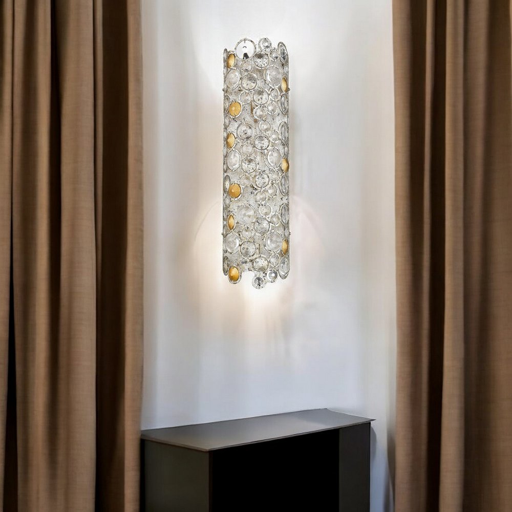 Vitozzi 3-Light Antique Silver Leaf Sconce HomeRoots