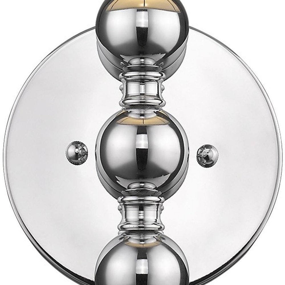 Silver Chrome Wall Light with Linen Fabric Shade HomeRoots