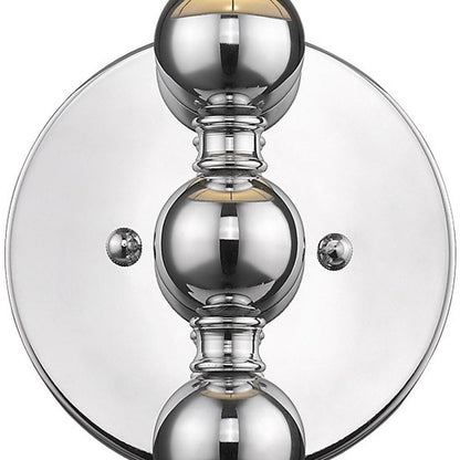 Silver Chrome Wall Light with Linen Fabric Shade HomeRoots