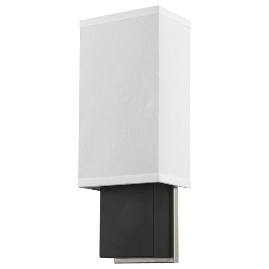 Rectangular Wall Sconce with Linen Fabric Shade HomeRoots