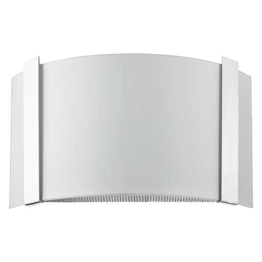 Polished Chrome Wall Sconce with Frosted Glass Shade HomeRoots