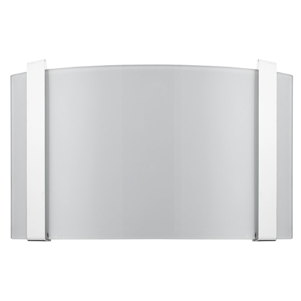 Polished Chrome Wall Sconce with Frosted Glass Shade HomeRoots