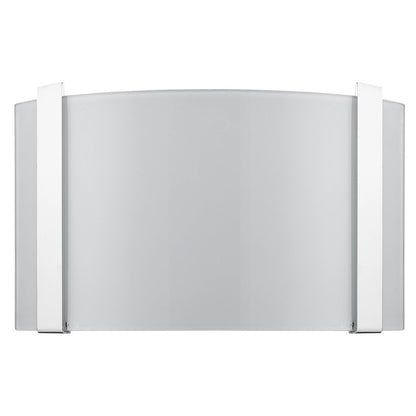 Polished Chrome Wall Sconce with Frosted Glass Shade HomeRoots