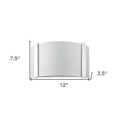 Polished Chrome Wall Sconce with Frosted Glass Shade HomeRoots