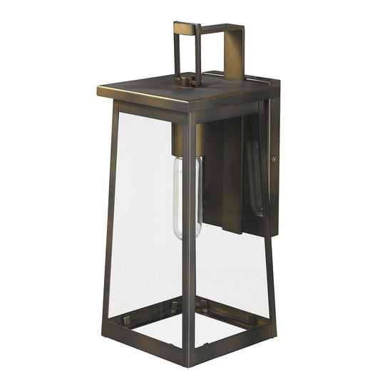Burnished Bronze Contempo Elongated Outdoor Wall Light HomeRoots