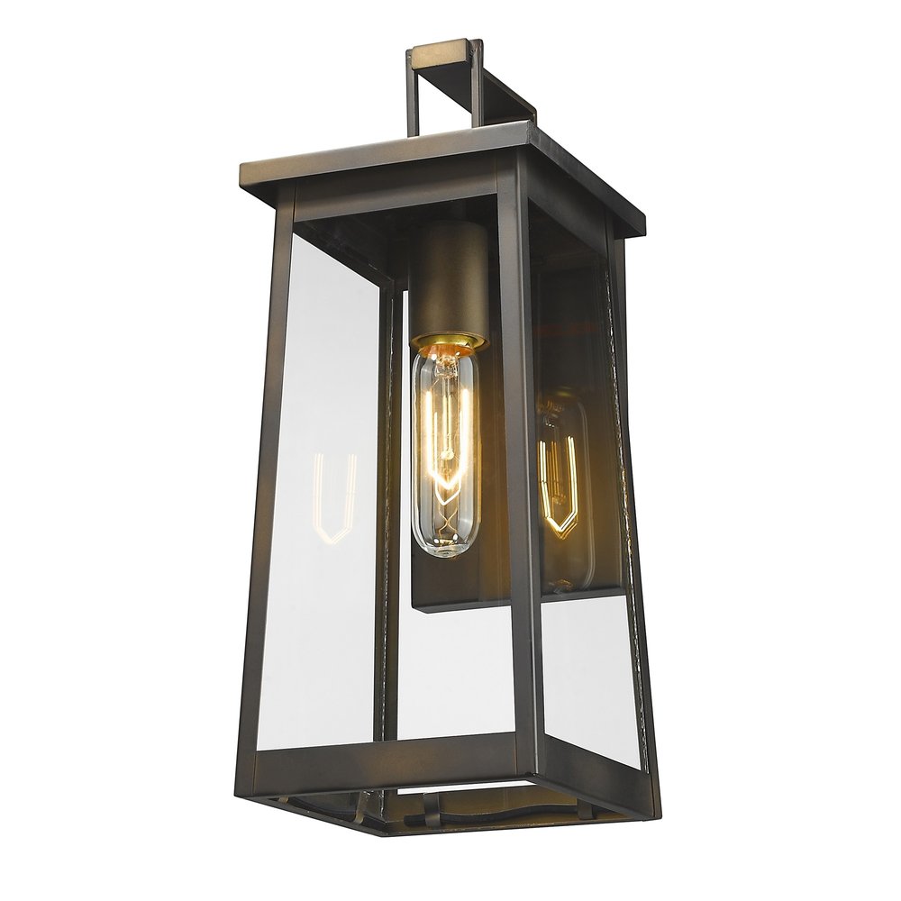 Burnished Bronze Contempo Elongated Outdoor Wall Light HomeRoots