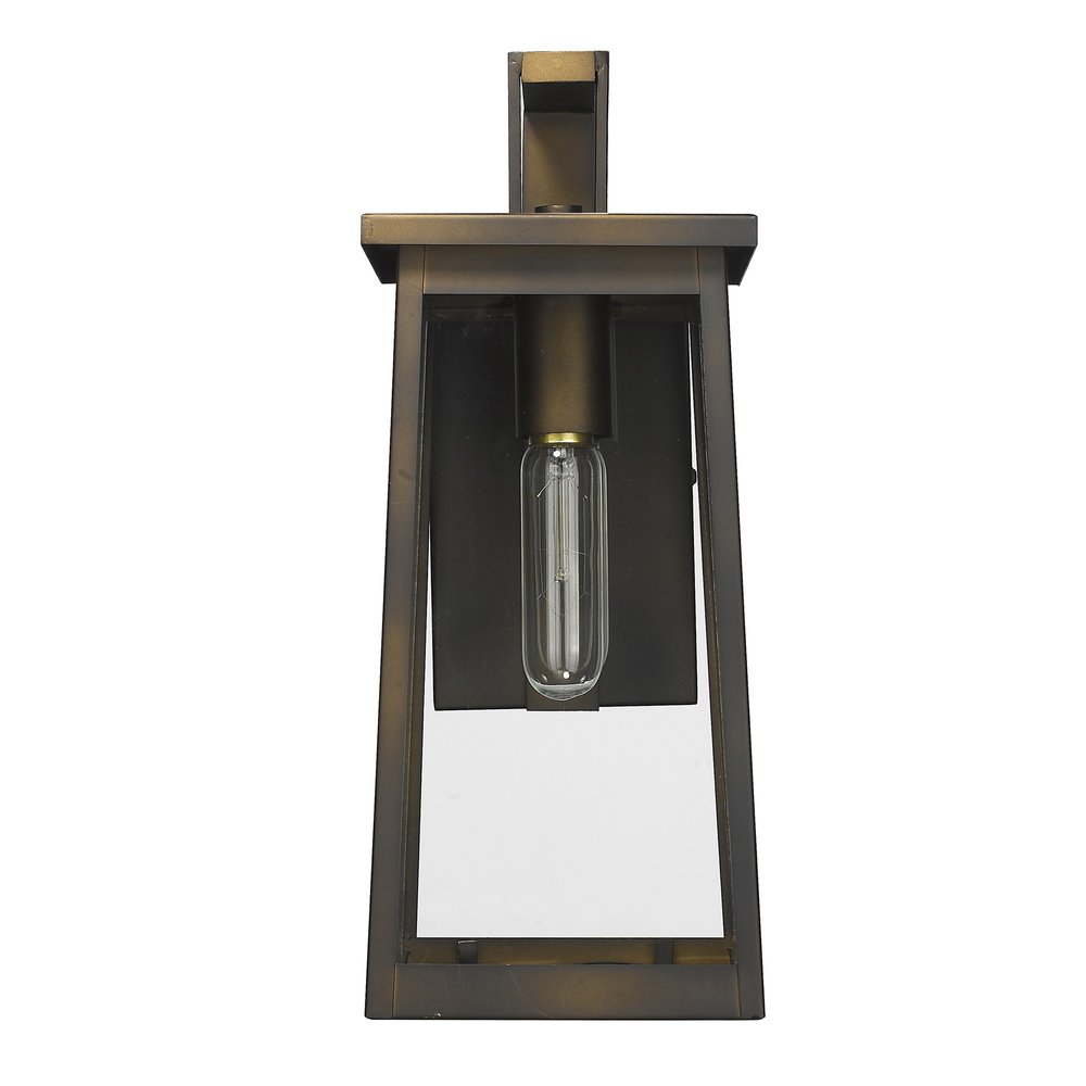 Burnished Bronze Contempo Elongated Outdoor Wall Light HomeRoots