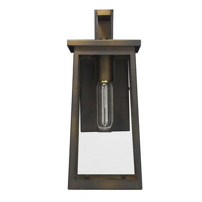 Burnished Bronze Contempo Elongated Outdoor Wall Light HomeRoots