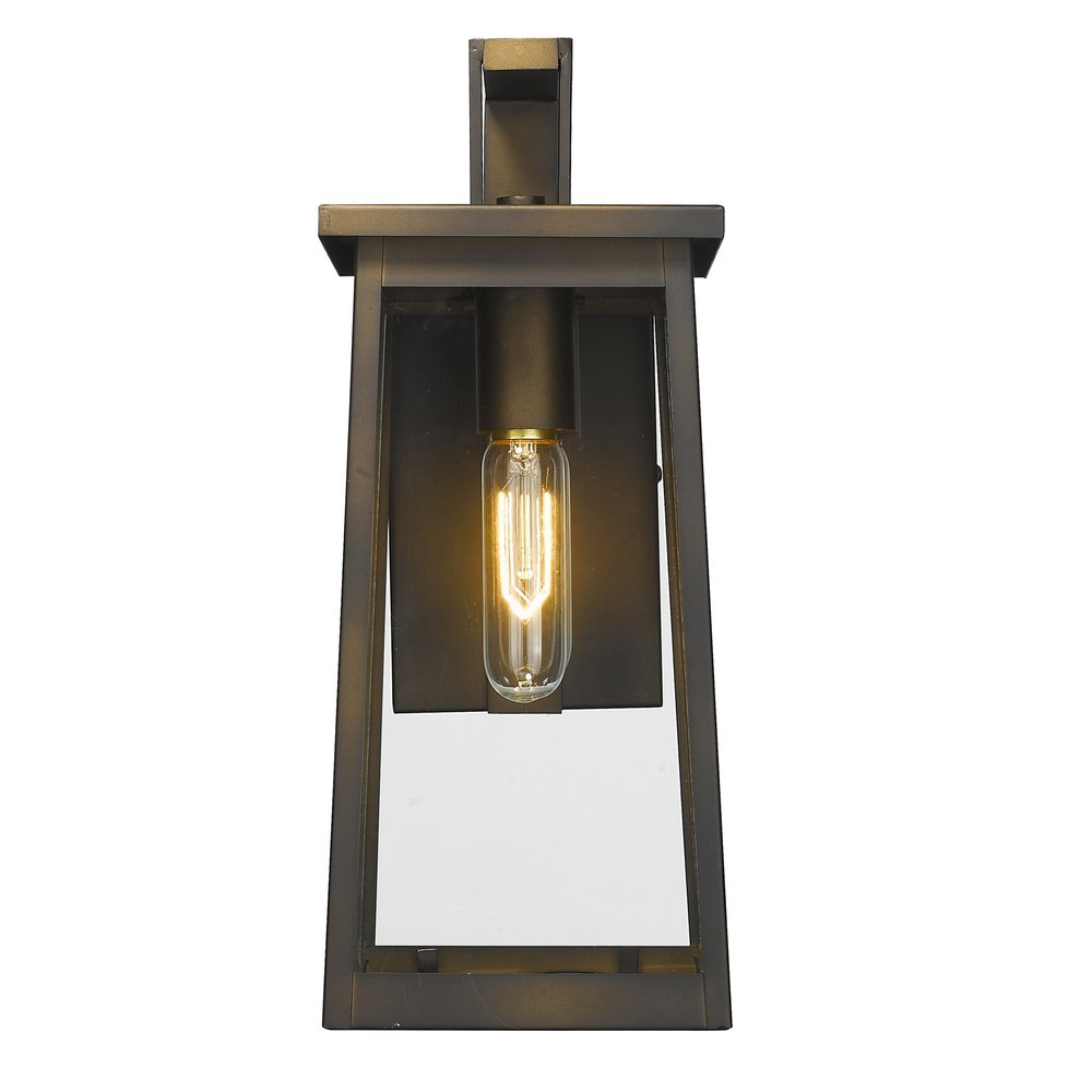 Burnished Bronze Contempo Elongated Outdoor Wall Light HomeRoots