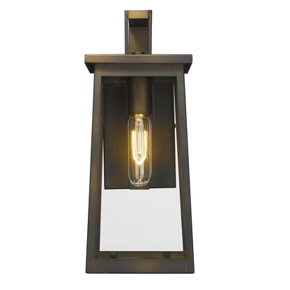 Burnished Bronze Contempo Elongated Outdoor Wall Light HomeRoots
