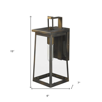Burnished Bronze Contempo Elongated Outdoor Wall Light HomeRoots
