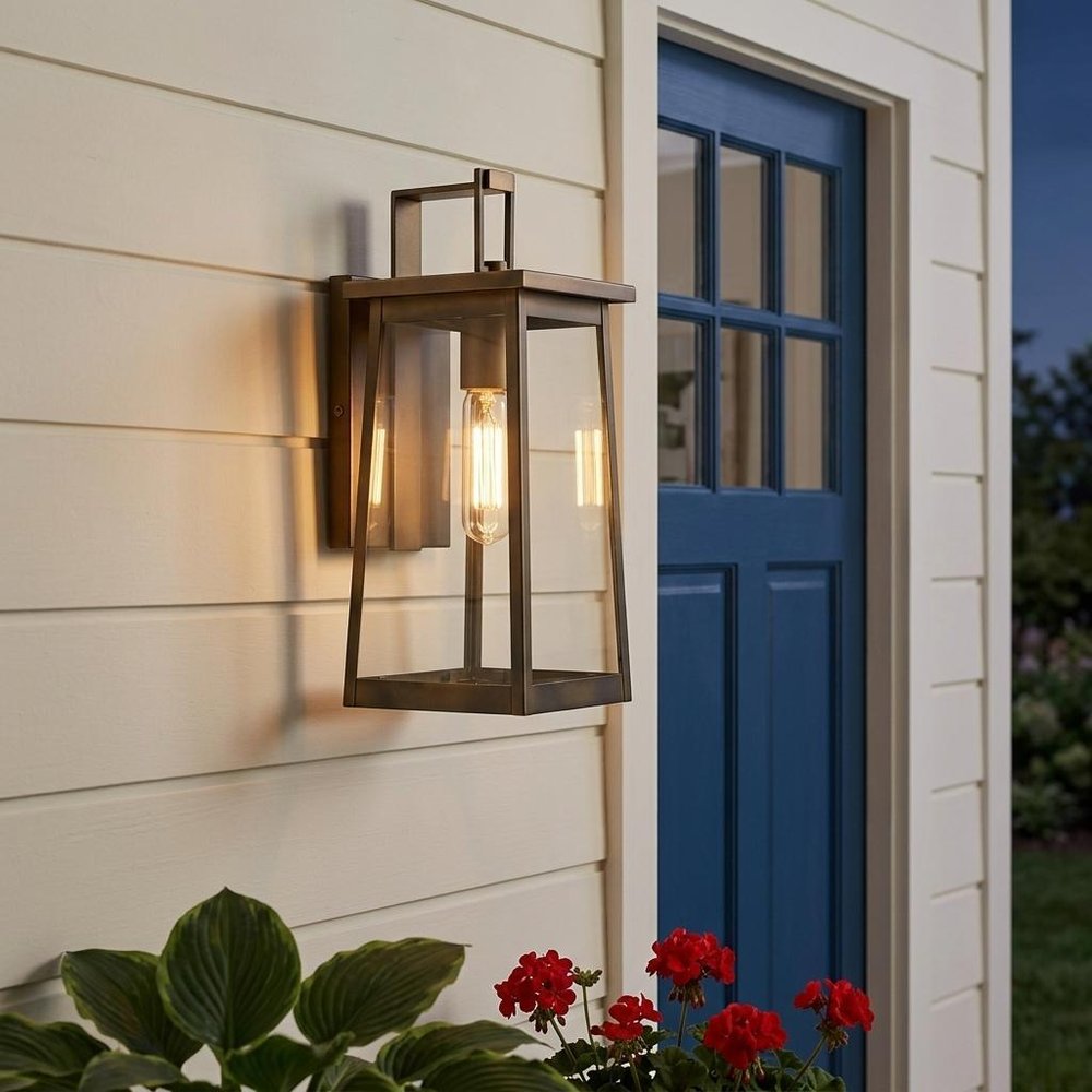Burnished Bronze Contempo Elongated Outdoor Wall Light HomeRoots