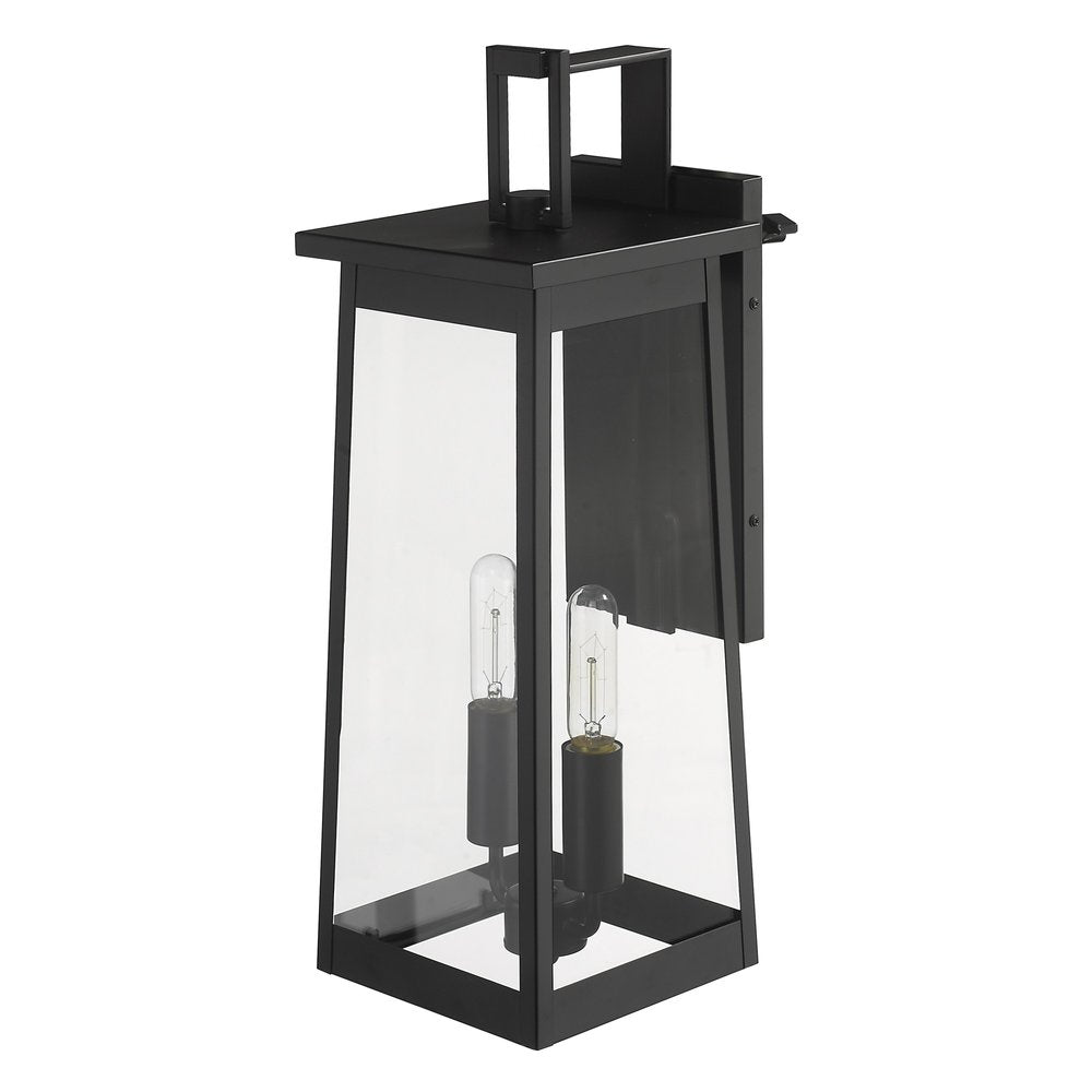 Alden 2-Light Matte Black Wall Light — view 1