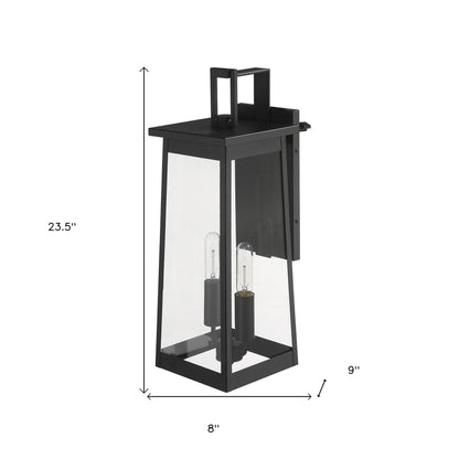 Alden 2-Light Matte Black Wall Light - FurniFindUSA