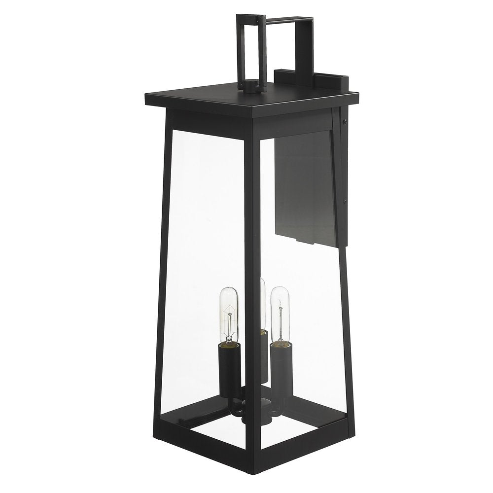 Alden 3-Light Matte Black Wall Light HomeRoots