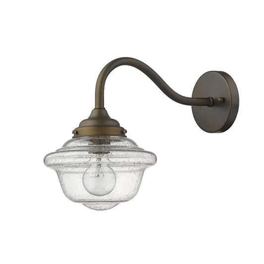 Burnished Bronze Vintage Schoolhouse Outdoor Wall Light HomeRoots