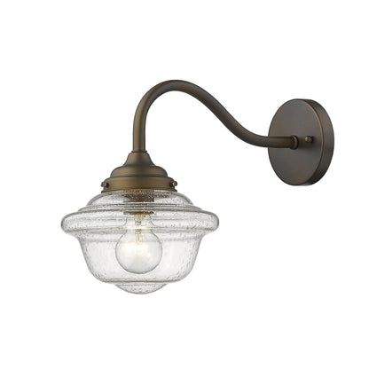 Burnished Bronze Vintage Schoolhouse Outdoor Wall Light - FurniFindUSA