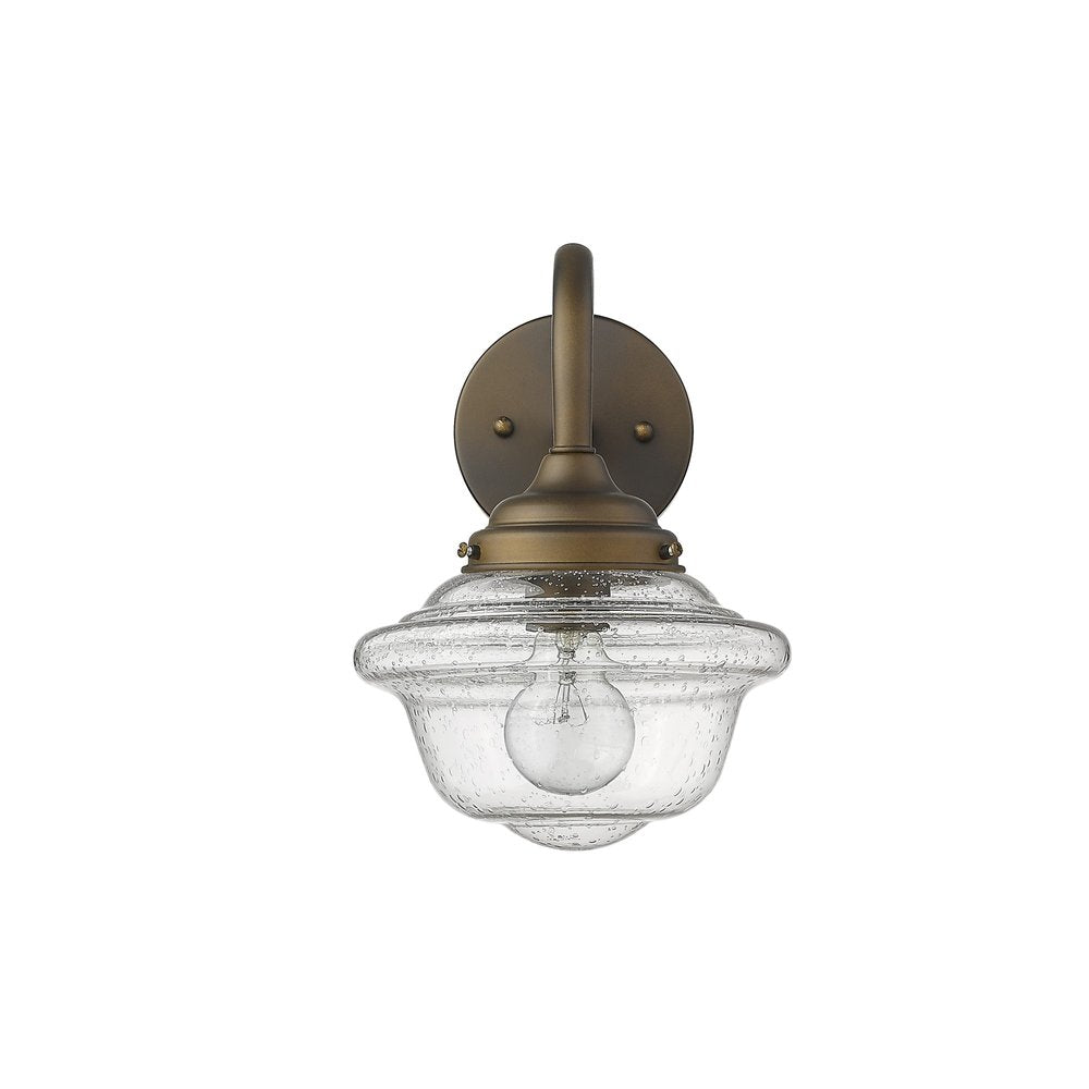 Burnished Bronze Vintage Schoolhouse Outdoor Wall Light HomeRoots