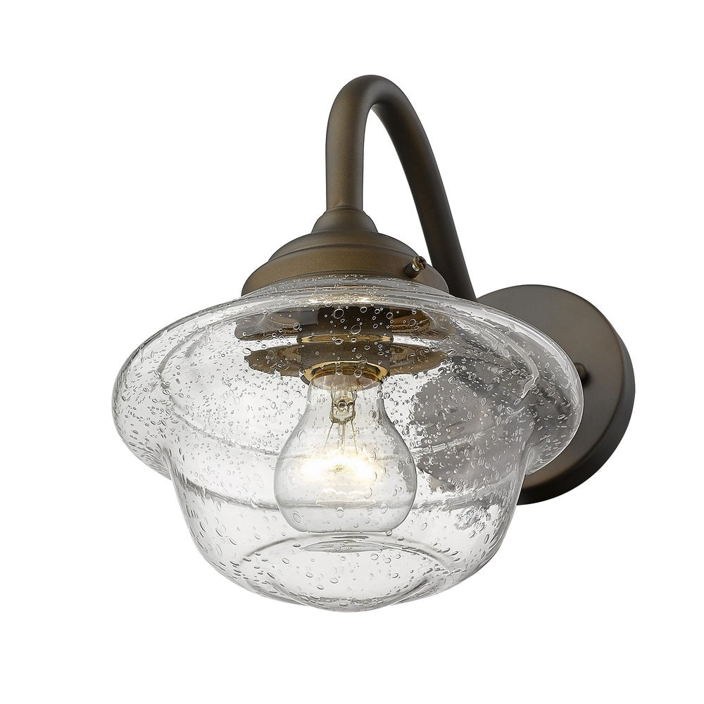 Burnished Bronze Vintage Schoolhouse Outdoor Wall Light HomeRoots