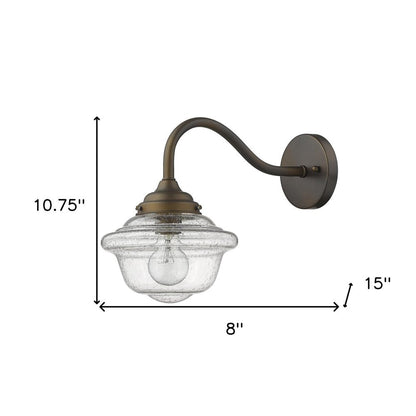 Burnished Bronze Vintage Schoolhouse Outdoor Wall Light HomeRoots