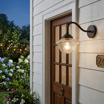 Burnished Bronze Vintage Schoolhouse Outdoor Wall Light HomeRoots