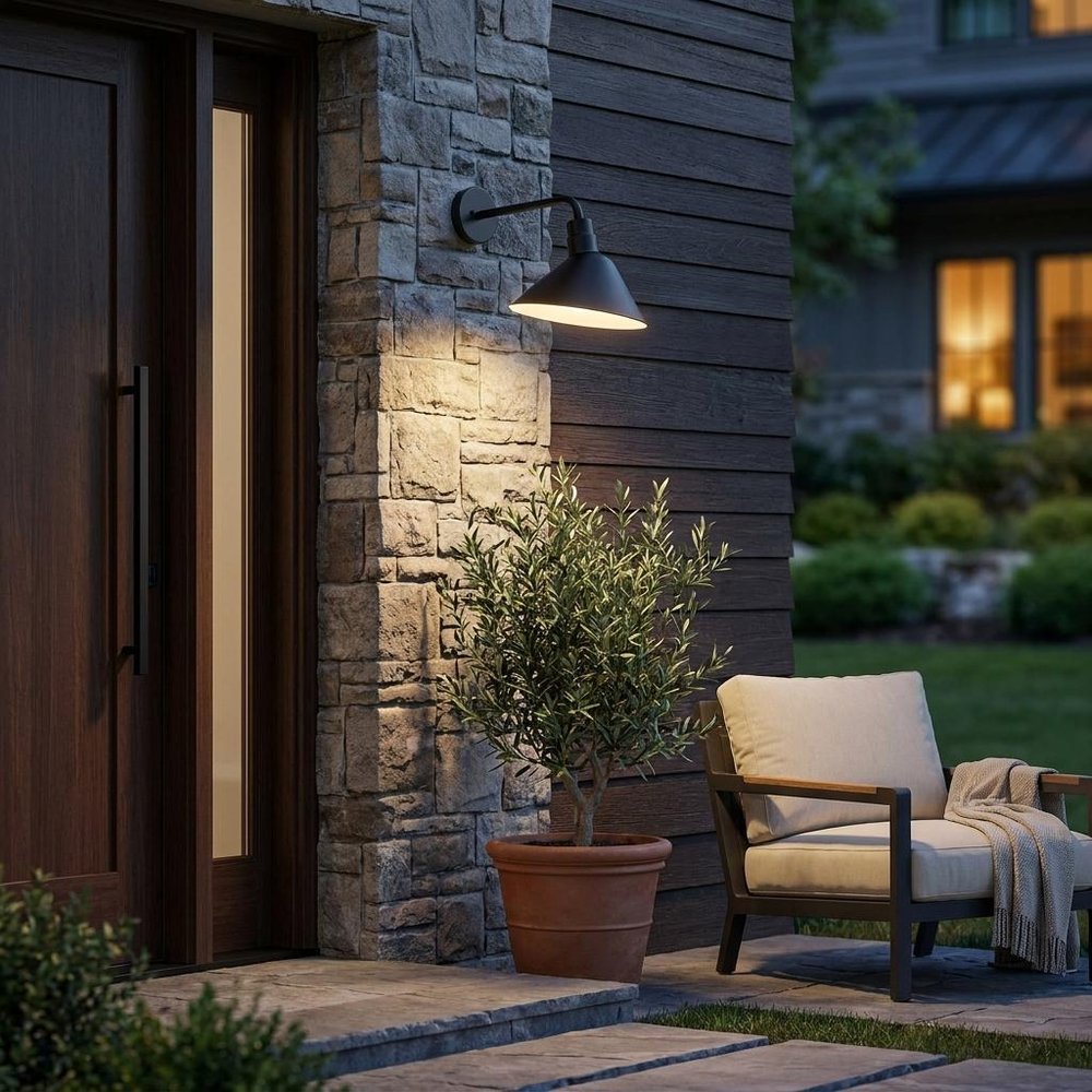 Black Dimmable Outdoor Hanging Light With Black Shades HomeRoots
