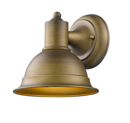 Brushed Gold Aluminum Wall Sconce HomeRoots