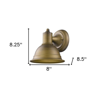 Brushed Gold Aluminum Wall Sconce HomeRoots