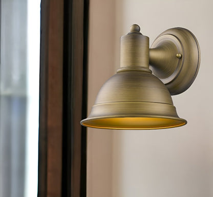 Brushed Gold Aluminum Wall Sconce HomeRoots