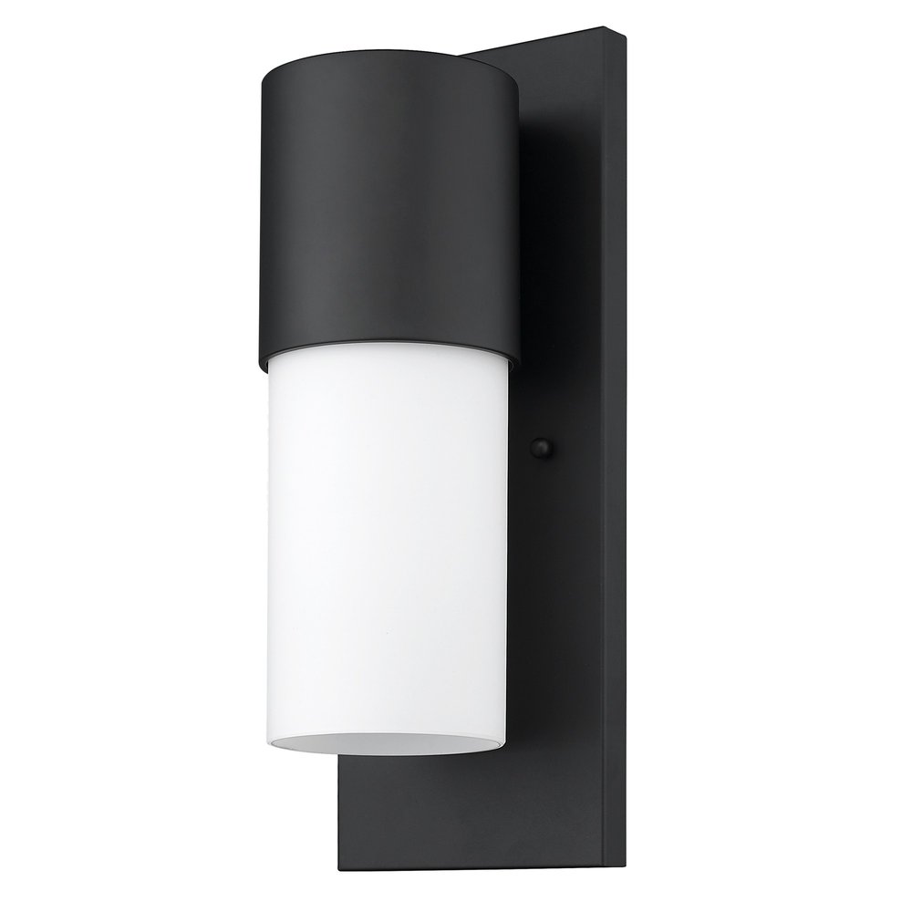 Contemporary Matte Black and White Wall Light HomeRoots