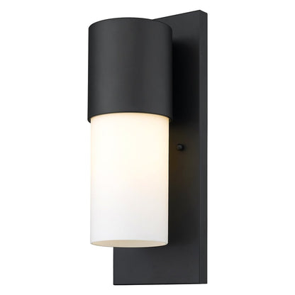 Contemporary Matte Black and White Wall Light HomeRoots