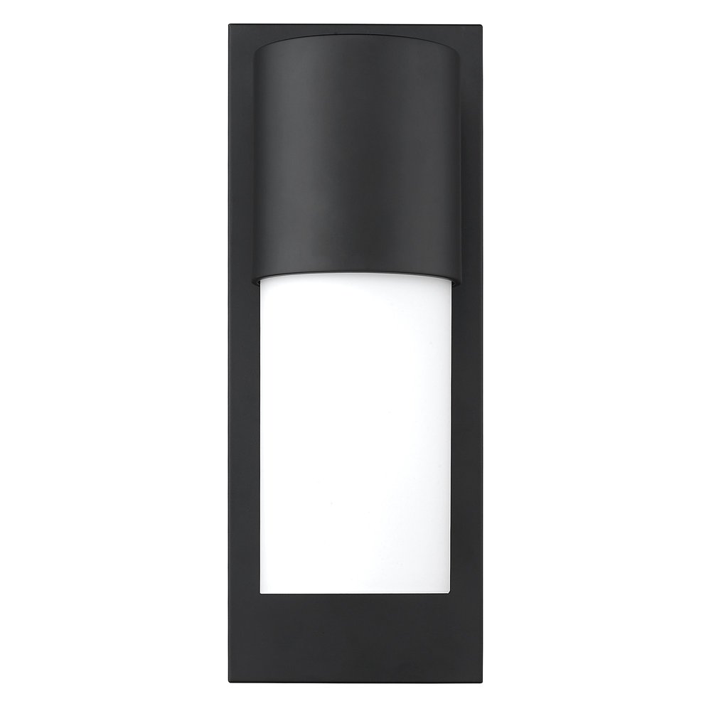 Contemporary Matte Black and White Wall Light HomeRoots
