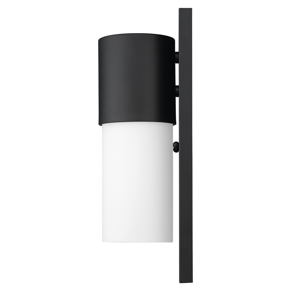 Contemporary Matte Black and White Wall Light HomeRoots