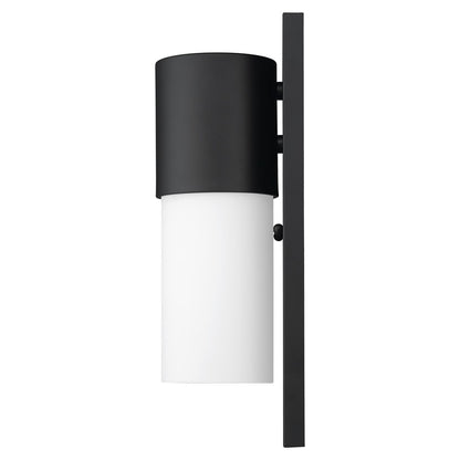 Contemporary Matte Black and White Wall Light HomeRoots