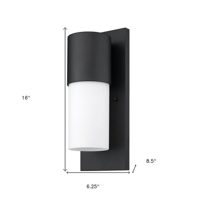 Contemporary Matte Black and White Wall Light HomeRoots