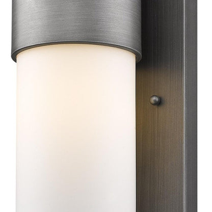 Silver And White Frosted Dimmable Outdoor Hanging Light With Silver And White Shades HomeRoots