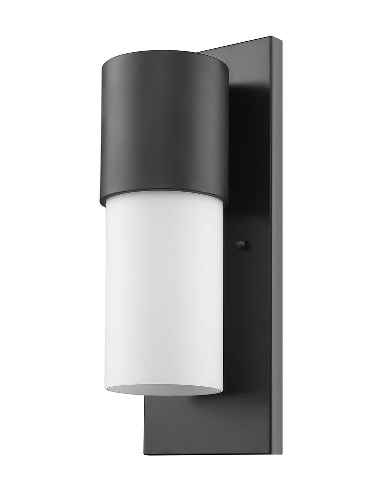Black And White Frosted Dimmable Outdoor Hanging Light With Black And White Shades — view 3