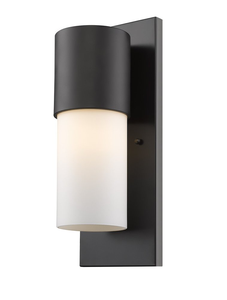 Contemporary Antique Bronze and White Wall Light HomeRoots