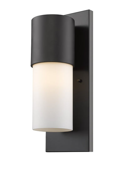 Contemporary Antique Bronze and White Wall Light HomeRoots