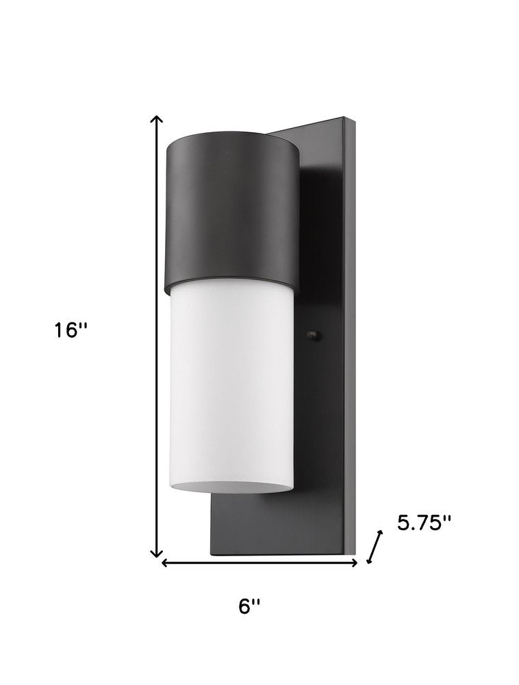 Contemporary Antique Bronze and White Wall Light HomeRoots