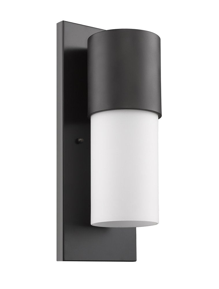 Black And White Frosted Dimmable Outdoor Hanging Light With Black And White Shades — view 4